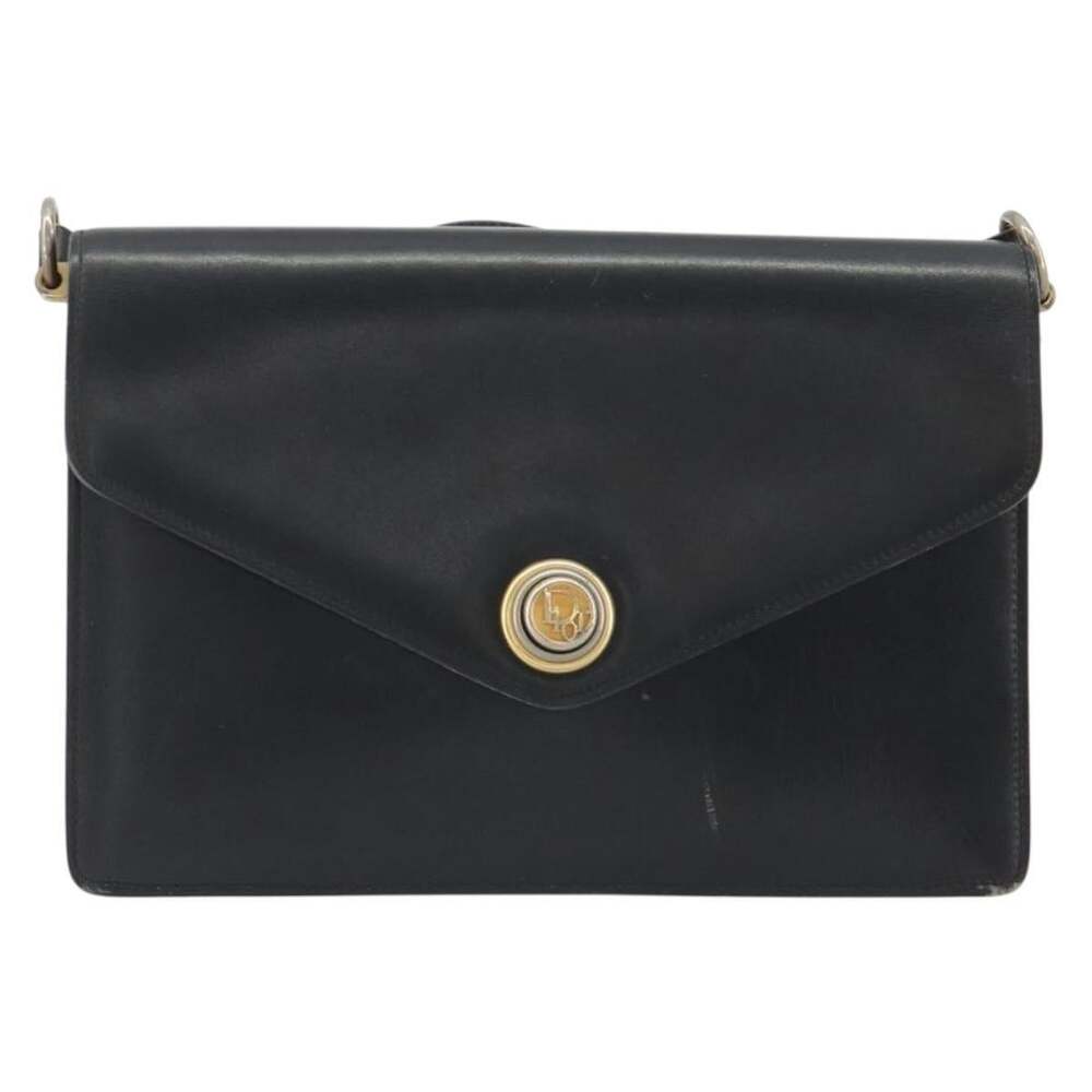 Dior Leather Shoulder Bag Black